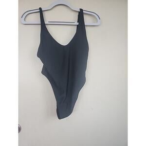 Ocean Blues Black Classic Cut One Piece Swimsuit Size S Casual Swimming Suit